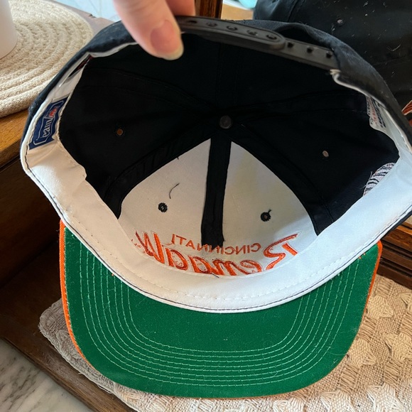 NFL Cincinnati Bengals Vintage 90's Embroidered Logo Script Hat Black & Orange - Picture 6 of 8